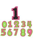 Double Applique Numbers