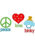 Love Peace Binky
