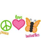 Love Peace Butterfly