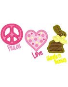 Love Peace Chocolate Bunny