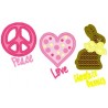 Love Peace Chocolate Bunny