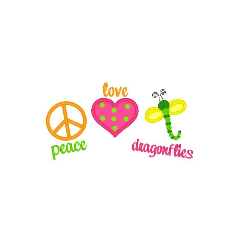 Love Peace Dragonflies