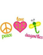 Love Peace Dragonflies