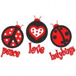 Love Peace Ladybug