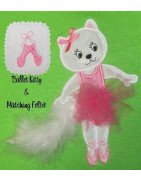 Ballet Kitty and matching felt clippie