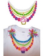 Applique Cupcake Necklace