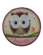 Owl in Cirlcle can be personalized. No Font Included
