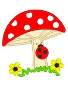 Mushroom and Ladybug