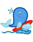 Surfing Whale Boy