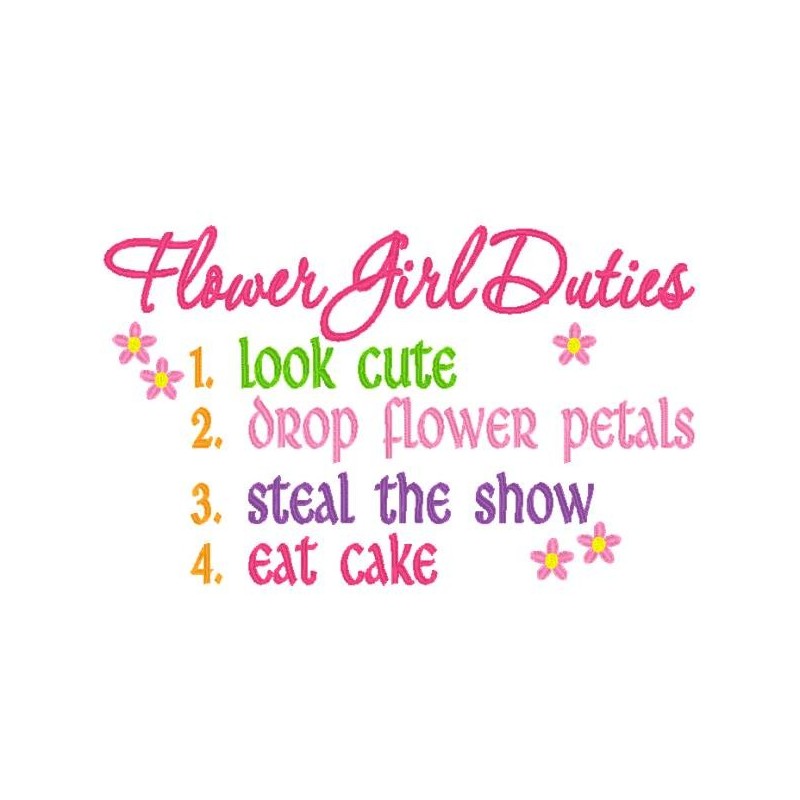 Flower Girl Duties