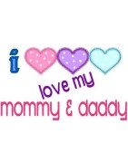 Love Mommy And Daddy Hearts