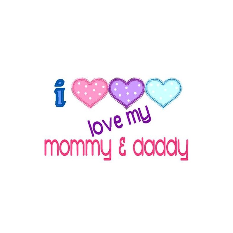 Love Mommy And Daddy Hearts