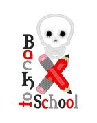 Back To School Skull