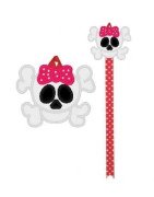 Girly Skull Bow Holder