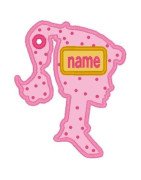 In Hoop Applique Silhouette Tag