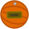 In Hoop Applique Basketball Tag