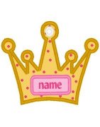 In Hoop Applique Crown Tag