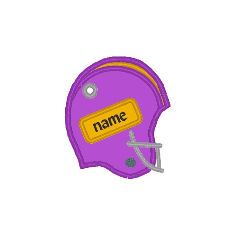 In Hoop Applique Helmet Tag