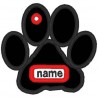 In Hoop Applique Paw Print Tag