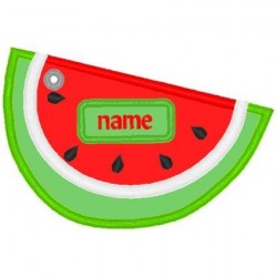 In Hoop Applique Watermelon Tag