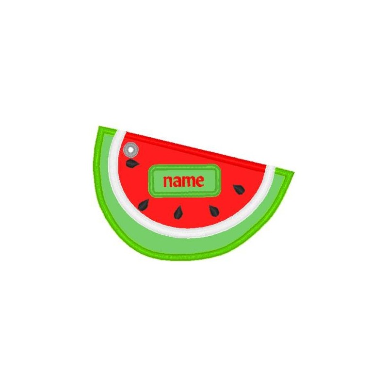In Hoop Applique Watermelon Tag