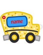 In Hoop Applique Bus Tag