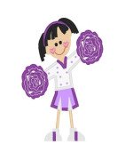 Mega Hoop Cheerleader 2 with Poms Applique Design