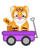 Baby Tiger in Wagon