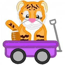 Baby Tiger in Wagon