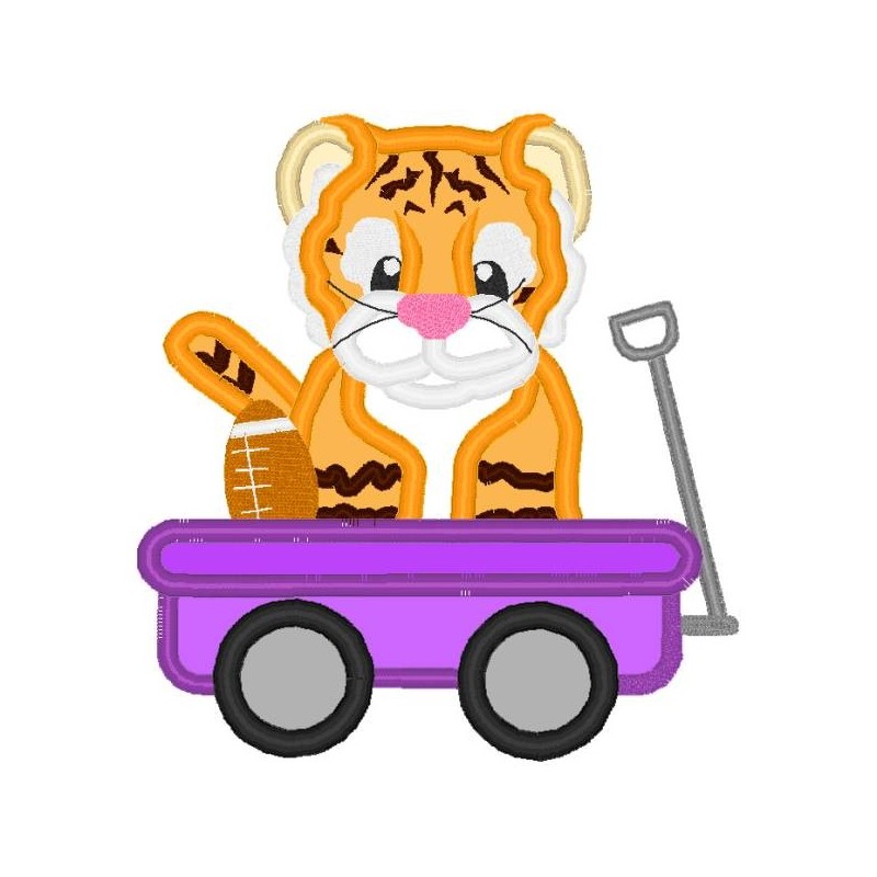 Baby Tiger in Wagon