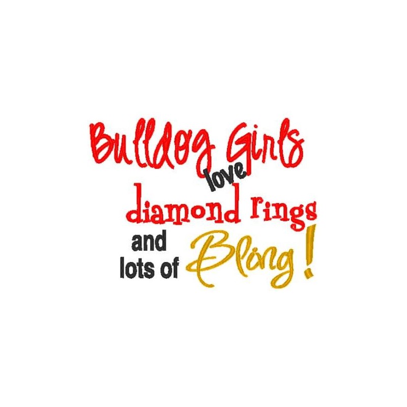 Rings and Bling Bulldog