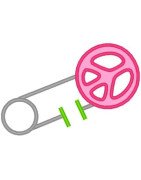 Peace Diaper Pin