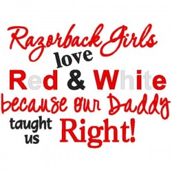 Razorback Girls Love Red