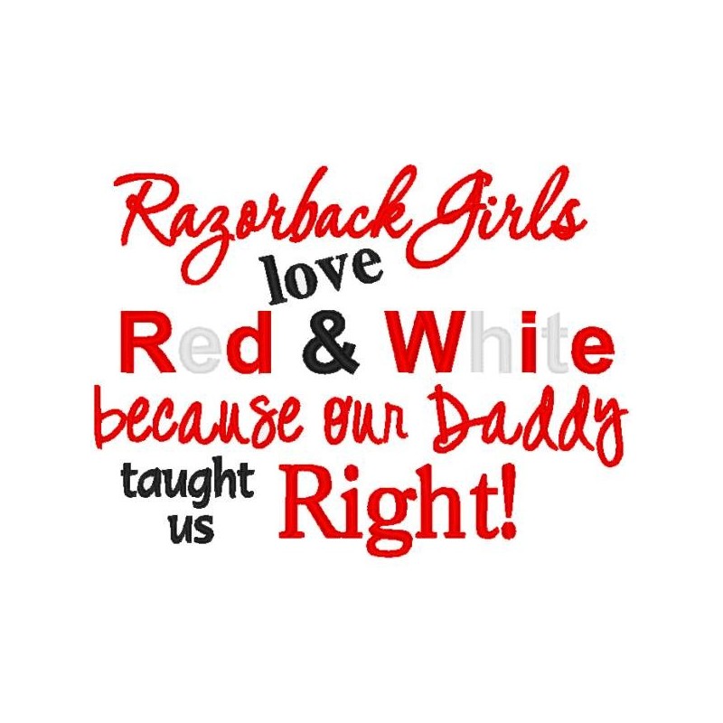 Razorback Girls Love Red