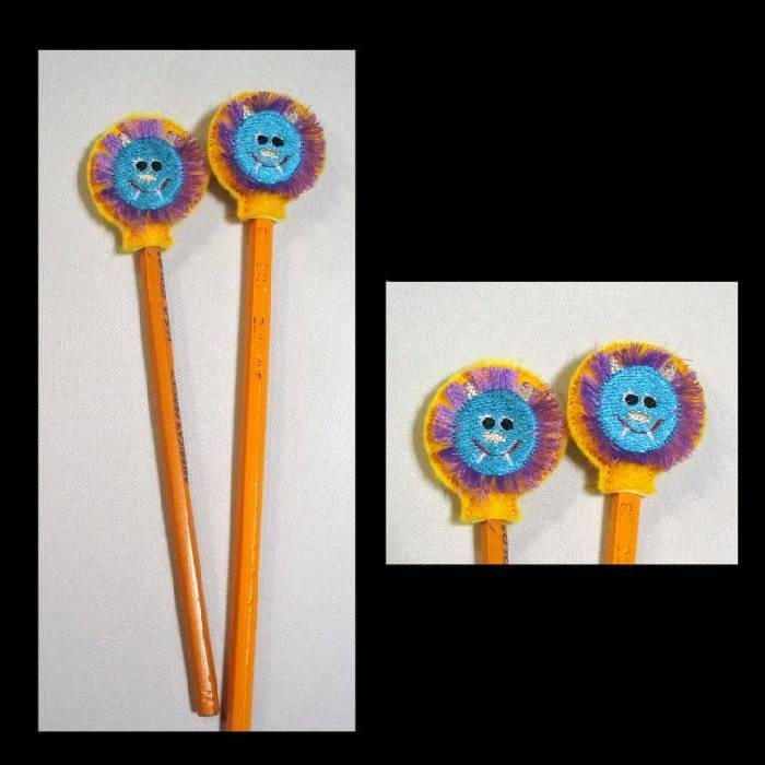 In Hoop Fringe Monster Pencil Topper - NobbieNeezKids